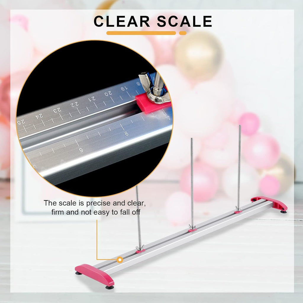 balloon sizer ruler, 0-12 inch adjustable metal solid, close-up detail