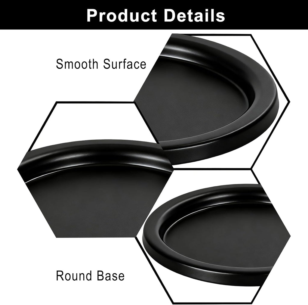 Matte Black Candle Holders Set of 2, Iron Pillar Candle Tray for 3 Inch Candles, Wax Catching Metal Candle Plate for Wick & LED Candles, Decorative Candle Stand for Table Centerpiece