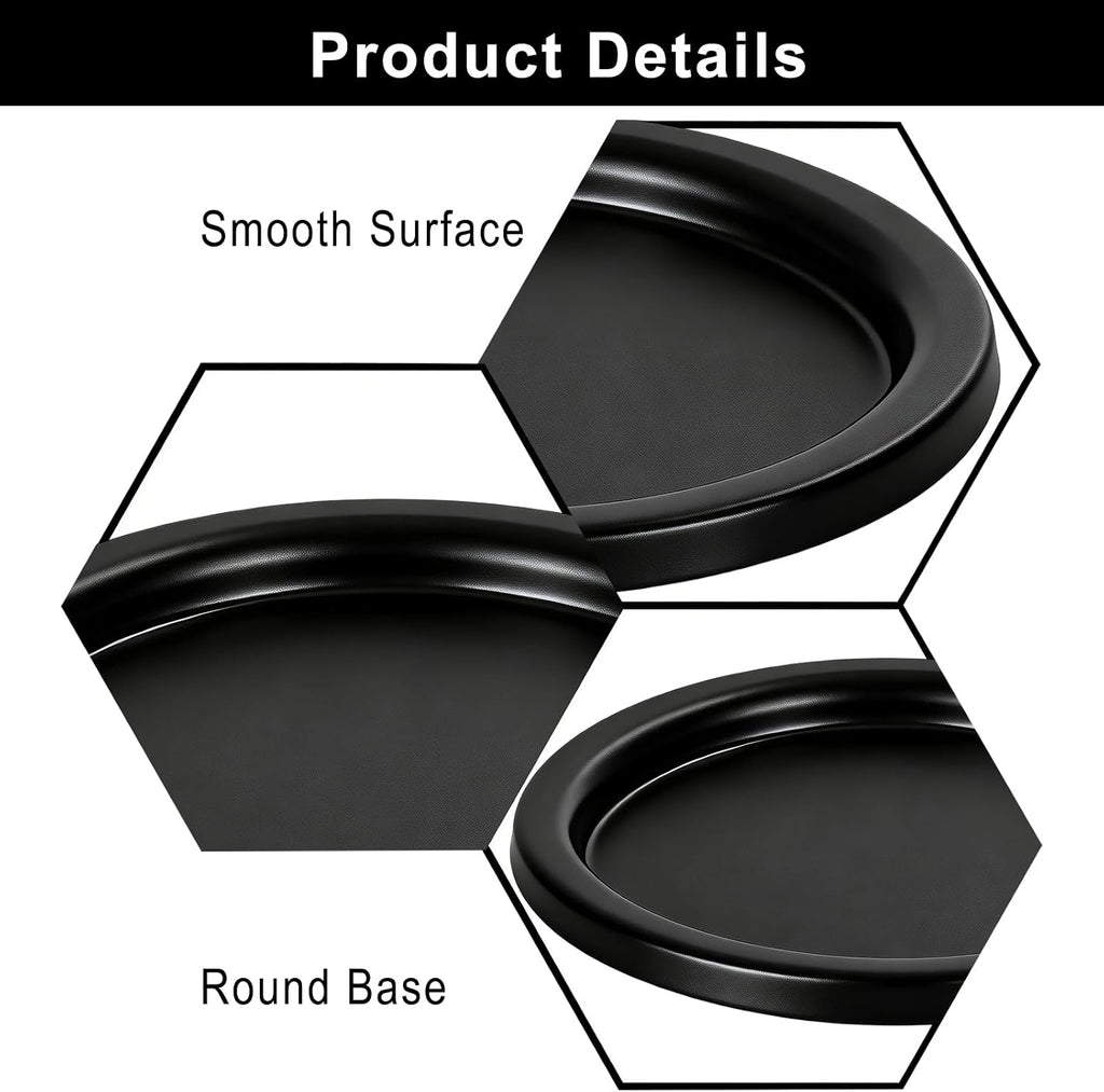 Matte Black Candle Holders Set of 2, Iron Pillar Candle Tray for 3 Inch Candles, Wax Catching Metal Candle Plate for Wick & LED Candles, Decorative Candle Stand for Table Centerpiece