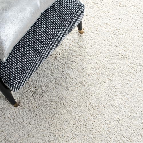 SAFAVIEH Milan Shag Collection 2' x 6' Ivory SG180 Solid Non-Shedding...