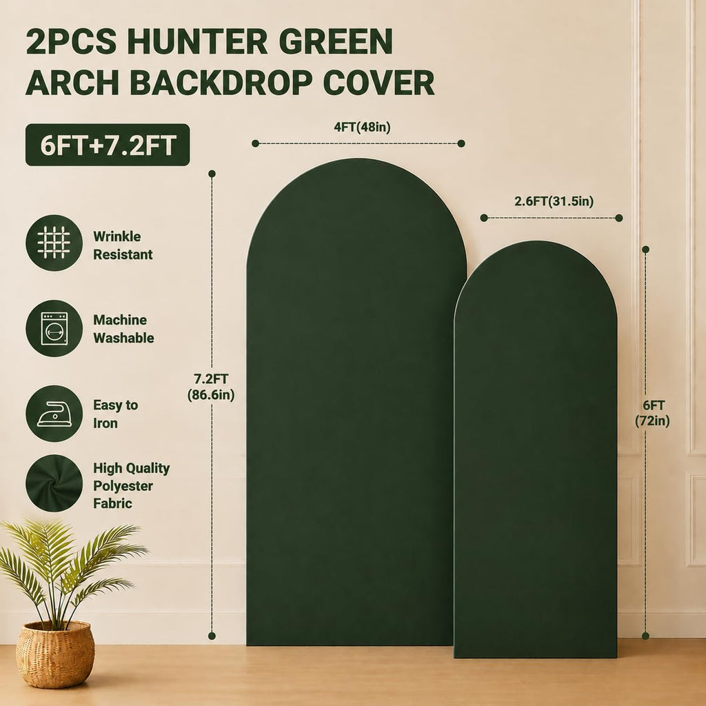 hunter green arch cover 7.2 and 6ft spandex, package contents