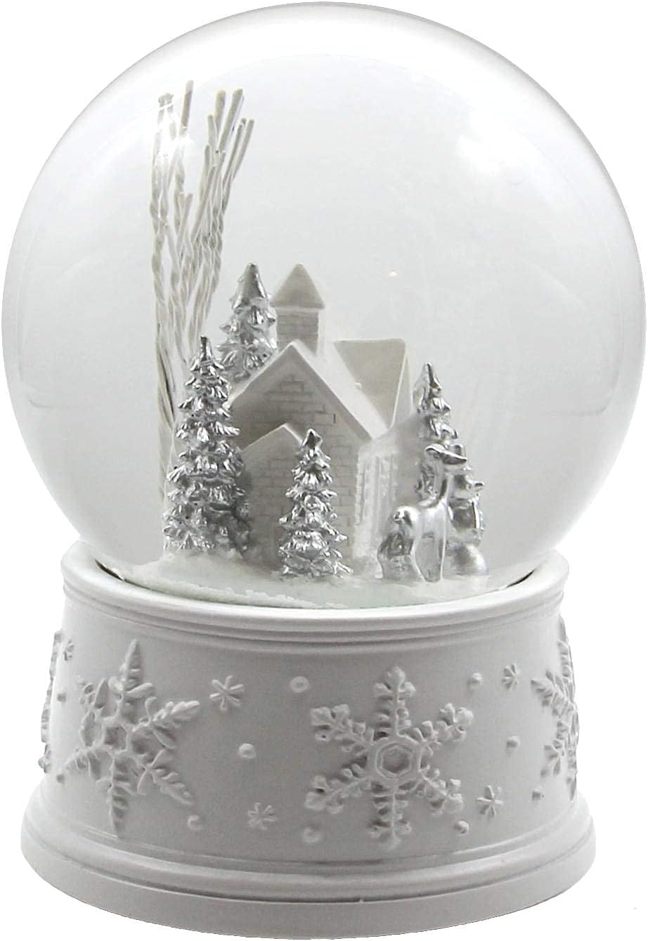 San Francisco Music Box White Christmas Musical Snow Globe
