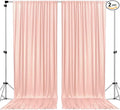 AK TRADING CO. 10 feet Wide x 12 feet Long IFR Polyester Backdrop Drapes Curtains Panels with Rod Pockets - Wedding Ceremony Party Home Window Decorations - (Blush)
