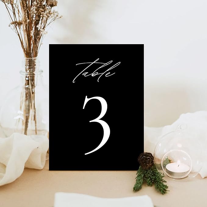 10 Pack Black Acrylic Sign Blanks for Table Numbers, 5 x 7 Inch Black Acrylic Blanks Sheets 1/8 inch Thick, Use for DIY Wedding Table Signs