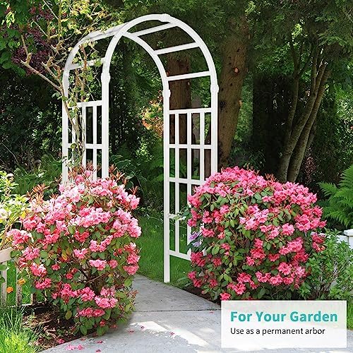 vingli vinyl garden arbor, pvc wedding arch for on a desk or shelf