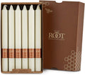 Root Candles 12-Count Unscented Dinner Candles Dripless Beeswax Enhanced Smooth Arista™ Boxed Candle Set, 9-Inch, Ivory