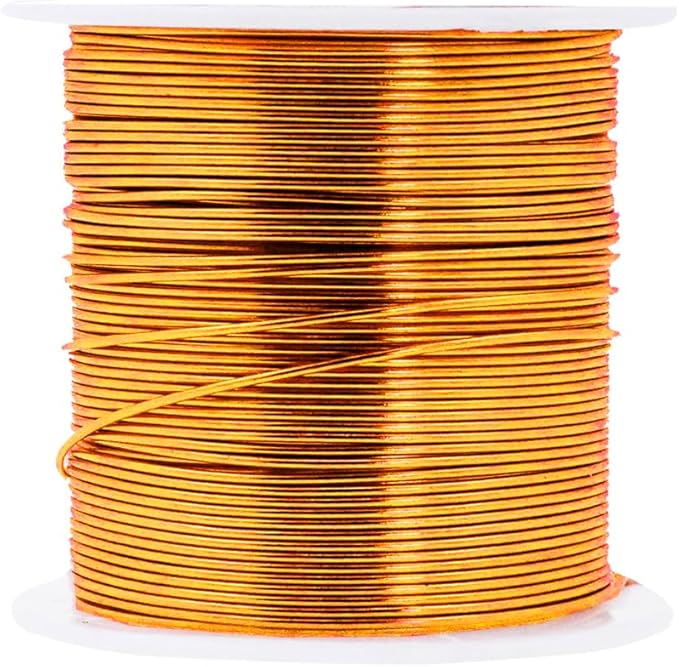 Mandala Crafts 20 Gauge Anodized Aluminum Craft Wire for Jewelry Making - 450 FT Colored Flexible Silver Copper Gold True Blue Purple Pink Wire - Bendable for Bonsai Armature Crafting Sculpting