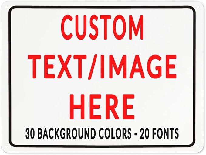 Custom Sign Personalized Custom Metal Sign, Customize For Office, Business, Workplace, Office, Home, Delivery Signs 12x16