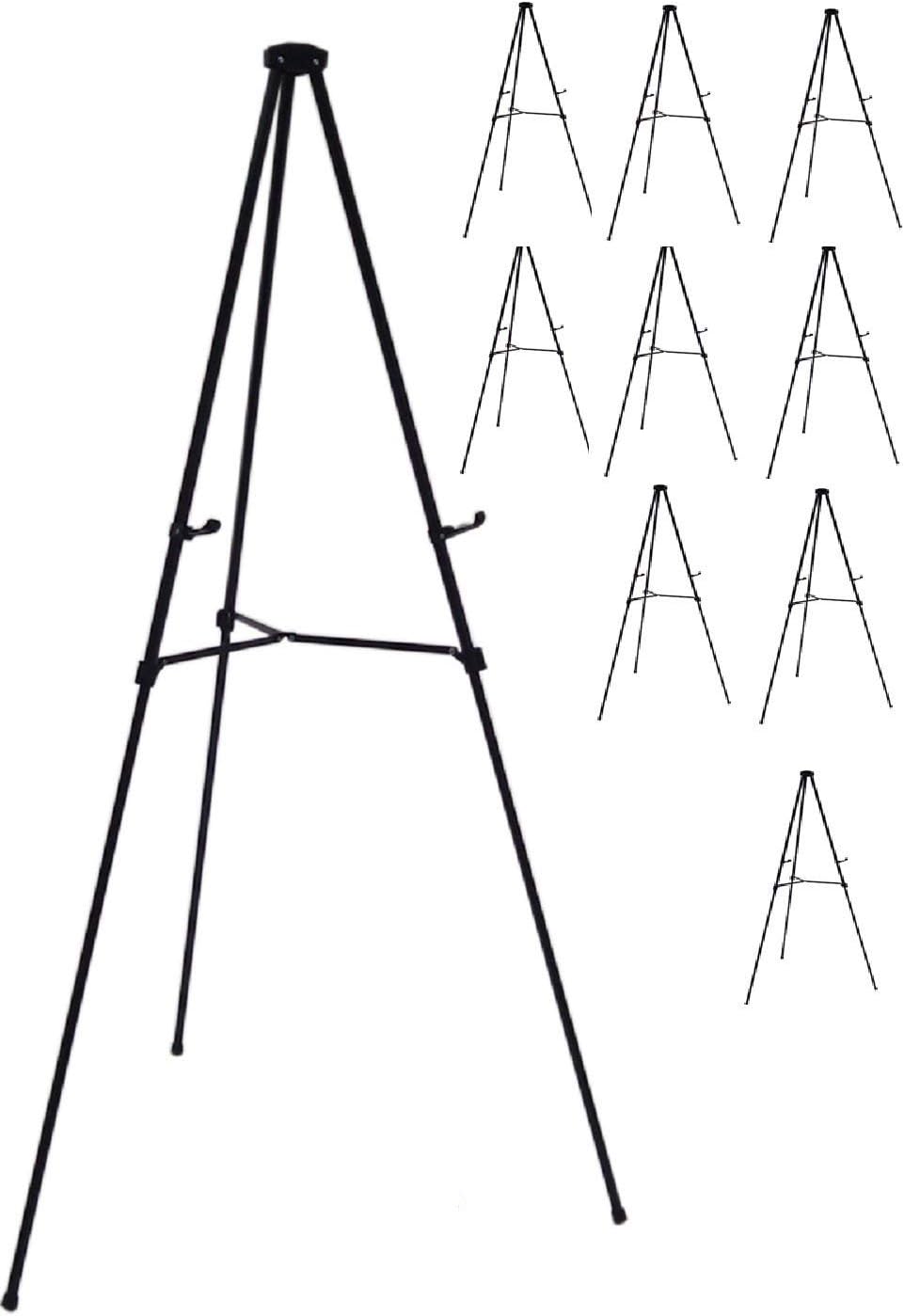audio-visual direct 10 pack aluminum telescoping display easel, main product view