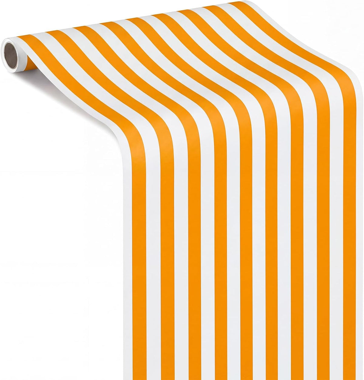 AmazingSpark Striped Table Runner Roll,Orange,50' Long X 16" Wide