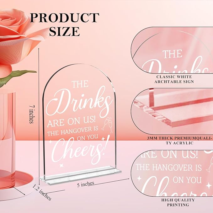 Wedding Decorations for Reception Ceremony, Wedding Clear Acrylic Table Sign for Marriage Parties Anniversaries Reception Cafe Hotel Party Bar Business Event