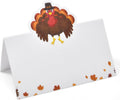 Gift Boutique 100 Pack Thanksgiving Turkey Place Cards Fall Harvest Folded Paper Name Tent Cards for Dinner Table Setting Party Wedding Decorations