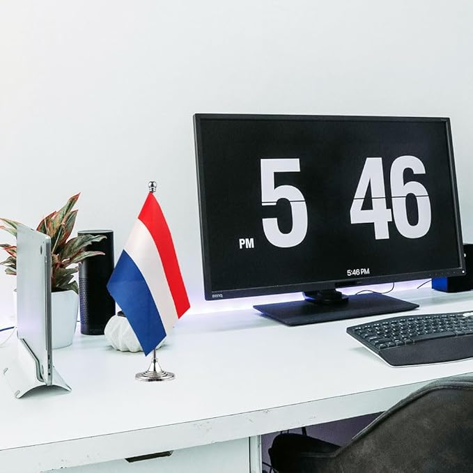 Netherlands Flag Dutch Flags, Small Mini Dutch Desk Flag, Used for Table Office Classroom Home Patriotic Events Decorations