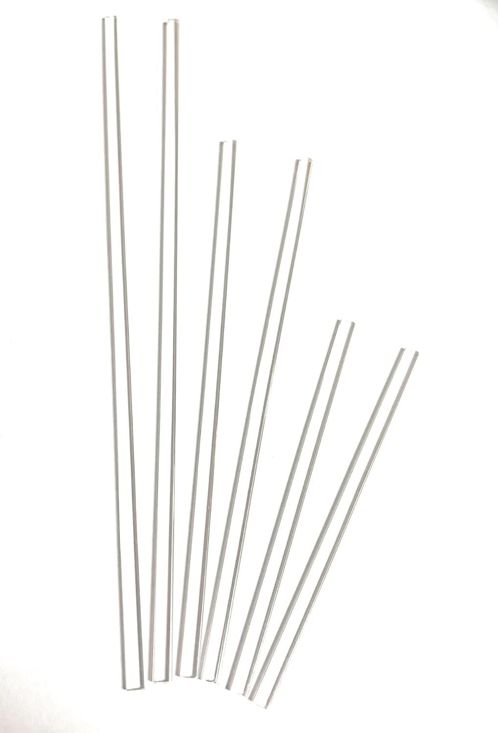 25pcs 300mm x 4mm - Thick 2mm Flat Clear sticks for cake toppers cake pops or lollipops - Acrylic Plexiglass Sticks Transparent Clear, Strong and not bendy with length of 4“,6“ or 8“ (25, 11.75in)