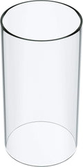 Clear Glass Shade, 8x10 | Open ended bottomless cylinder, fits candles, durable glass, elegant decor, fits all.