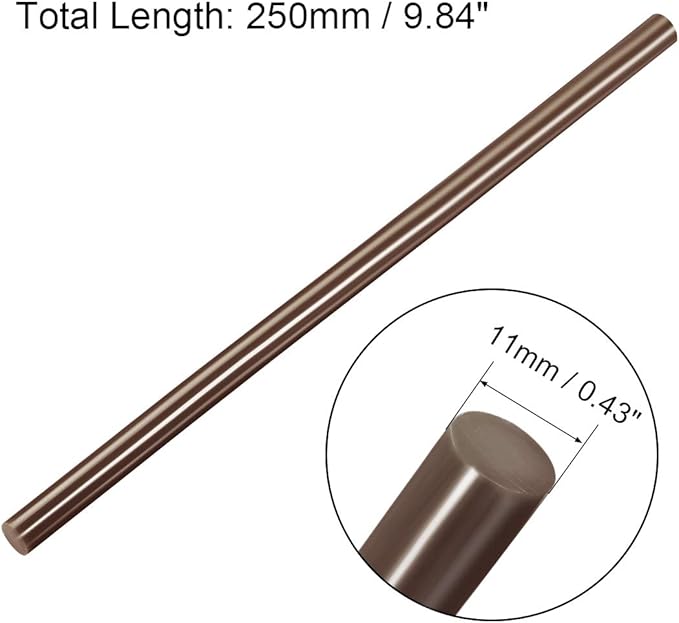 uxcell 20pcs Hot Glue Sticks for Glue Gun 7/16-inch x 10-inch Mini Hot Melt Adhesive Glue Stick Brown