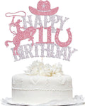 Western Happy 11th Birthday Cake Topper, Cowgirl 11th Birthday Party | Cowgirl Birthday Cake Topper for Western Theme Birthday Baby Shower Cowgirl Party Supplies
