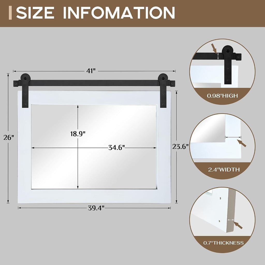 cogood farmhouse bathroom mirrors for over sink, side view