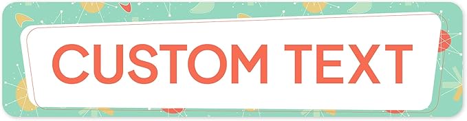 Custom Sign, Custom Street Sign, 11 Font Colors, 13 Font Styles, 4 Hole Options, 22 Sizes, 8x32 Inches, Rust Free DiBound, Fade Resistant, Made in USA by My Sign Center (Mid-Century Modern 2)