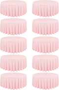 10 Pack Pink Round Tablecloths - 90 Inch, Polyester Table Cover, Stain and Wrinkle Resistant Washable Fabric, Perfect for Wedding Banquet Parties