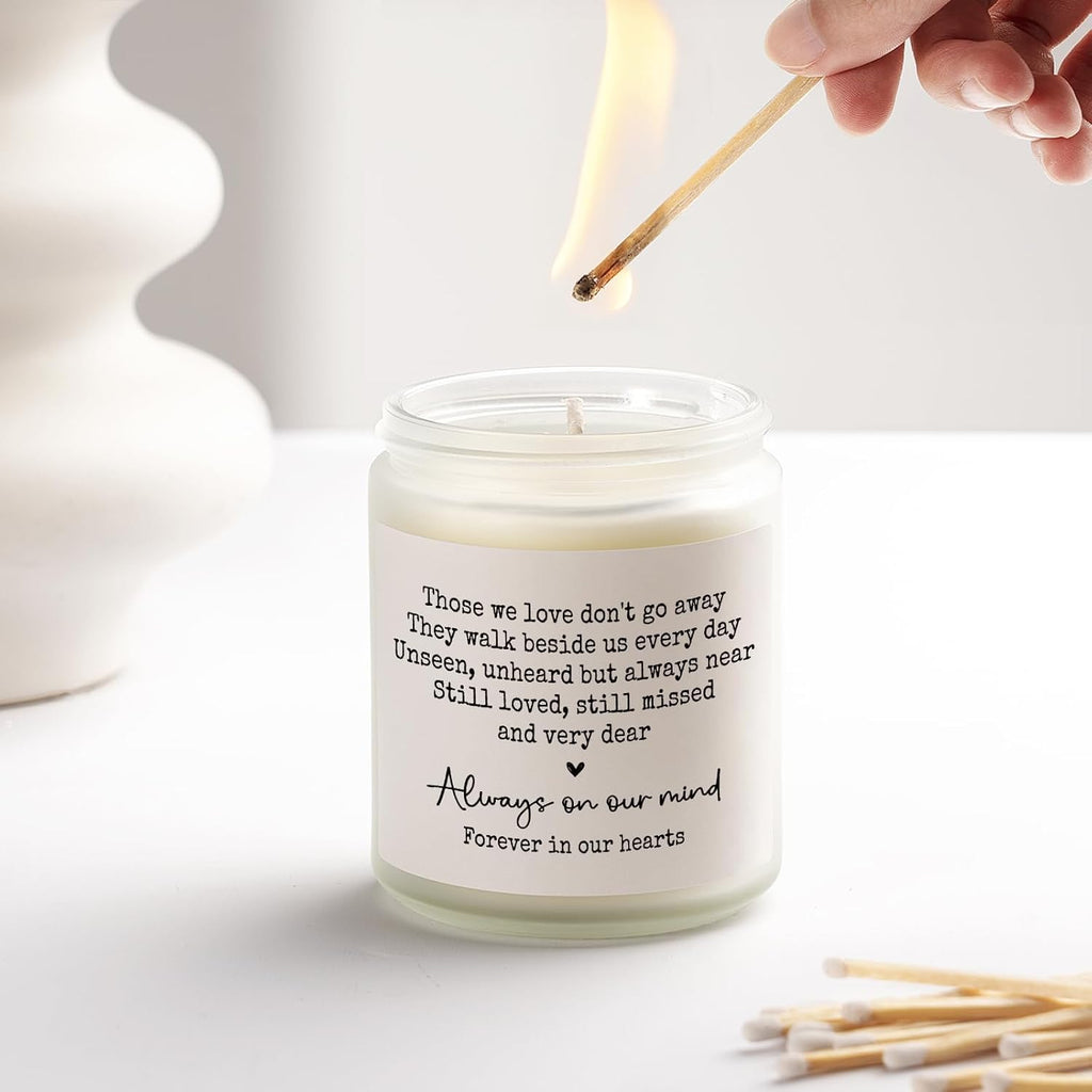 Shqiueos Sympathy Gifts for Loss of Loved One, Memorial Lavender Candle | Soy Wax 7oz, Bereavement, Thinking of You, Grief Gift, Funeral Comfort Condolence Remembrance Christmas Gift