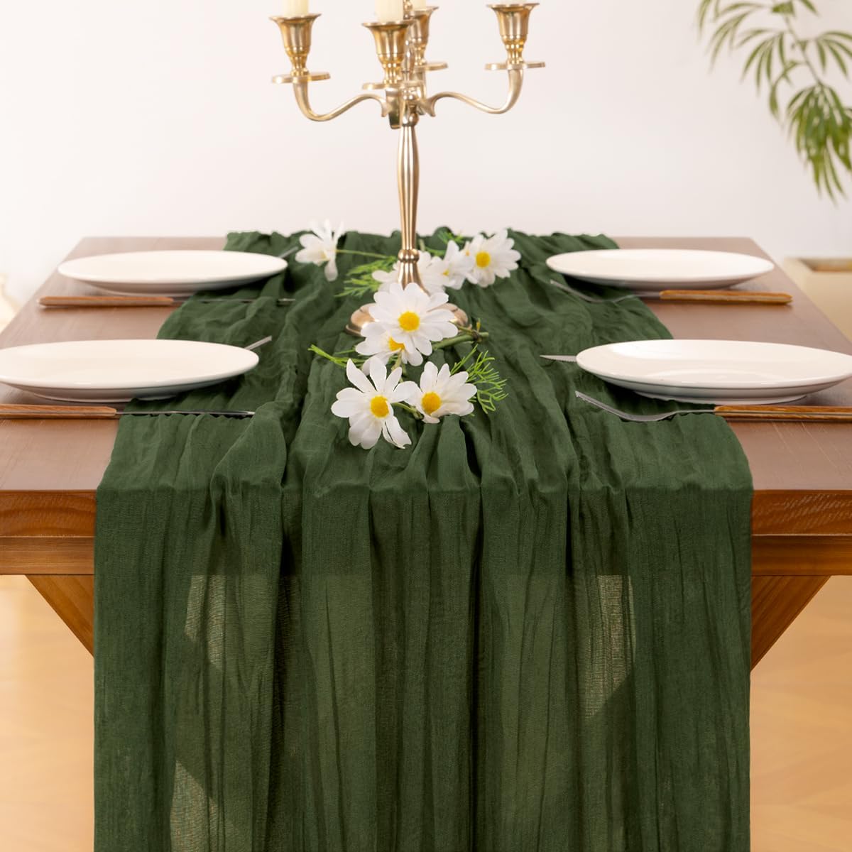Cheesecloth Table Runner Fall Boho Wedding Birthday Party Home Decor