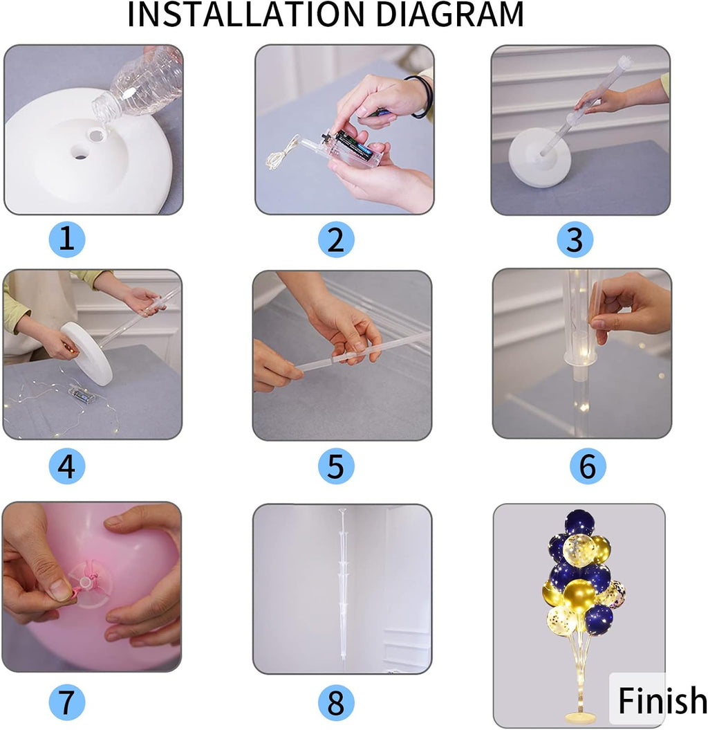 cicicooie balloon stands floor column kit 2 centerpiece, package contents