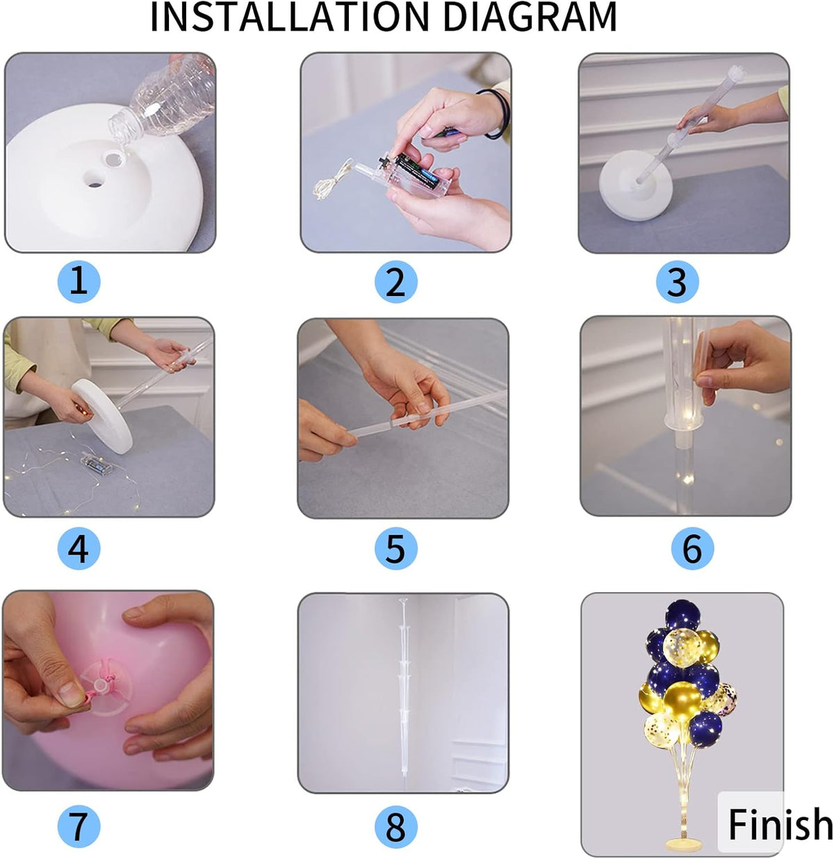 cicicooie balloon stands floor column kit 2 centerpiece, package contents