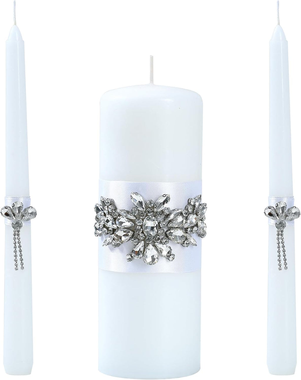 Unity Wedding Candle Set - 1 Pillar & 2 Taper Candles for Ceremony