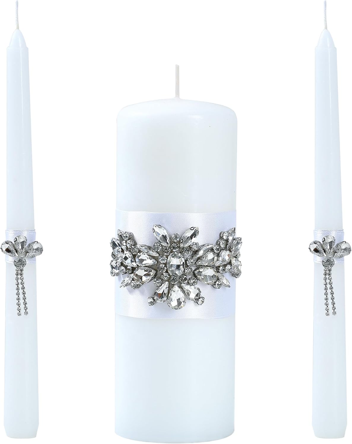 Unity Wedding Candle Set - 1 Pillar & 2 Taper Candles for Ceremony