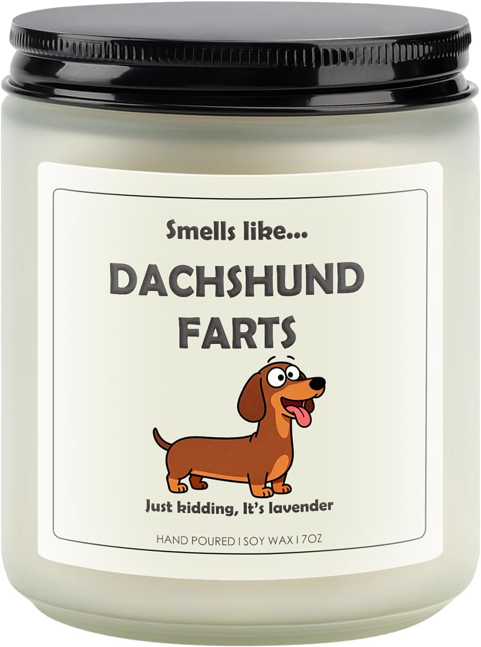 Dachshund Gifts & Decor, Dachshund Gifts for Women, Weiner Dog Farts Candle | Lavender Scent, Handcrafted with Natural Soy Wax