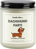 Dachshund Gifts & Decor, Dachshund Gifts for Women, Weiner Dog Farts Candle | Lavender Scent, Handcrafted with Natural Soy Wax