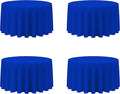 BRILLMAX 4 Pack Royal Blue Round Tablecloths 120 Inch - Circle Bulk Linen Polyester Fabric Washable Table Cloth Cover for Wedding Reception Banquet Birthday Party Buffet Restaurant