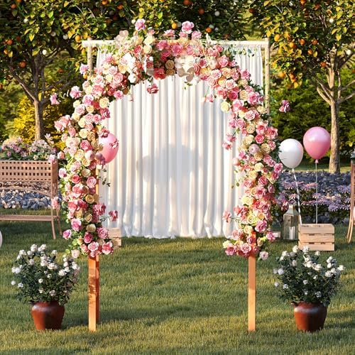 moccha 7.7 ft garden arbor, 93" wood arbor, close-up detail