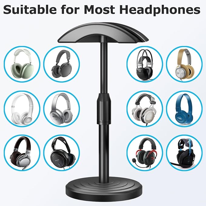 Headphone for Desk Hanger Holder Organizer Keeper Racks Storage Mount Gaming Headset Stand Premium Functional Craftmanship Headset Stand (Plastic)