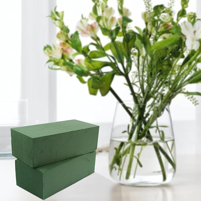 KIMOBER Wet Floral Foam Bricks,Green Foam Blocks for Flower Arrangement, Wedding,Party Decoration, Pack of 3