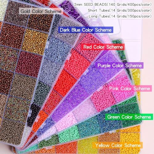 songin seed beads kit with bugle beads, 7, side view