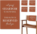 Reserved Seating Chair Signs, This Row Is Reserved Pew Cloths Seating Placeholder for Church Pews, Fall Terracotta Wedding Decorations for Reception Parties Event (Burnt Orange, 4 PCS)