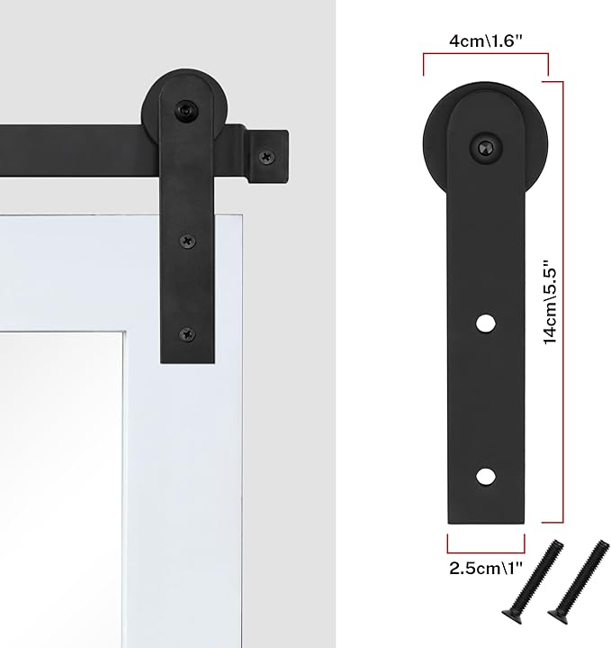 COGOOD Farmhouse Bathroom Mirror - 49 x 30 Large Rectangle Barn Door Mirror for Vanity, Bedroom, Living Room Wall Decor (Pure White)