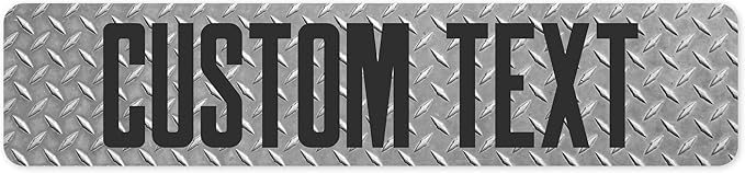 Custom Sign, Custom Street Sign, 11 Font Colors, 13 Font Styles, 4 Hole Options, 22 Sizes, 4x18 Inches, Rust Free DiBound, Fade Resistant, Made in USA by My Sign Center (Diamond Metal)