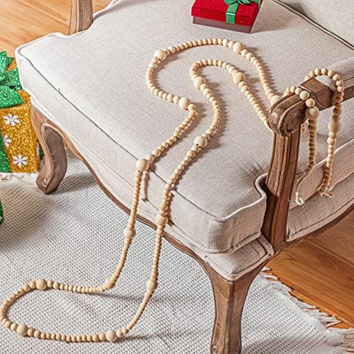 yinder 4 pcs christmas wood bead garland 48 showing dimensions