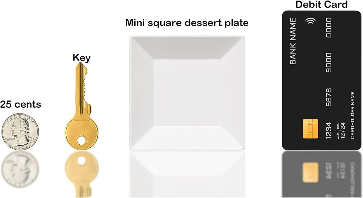 Exquisite Mini Disposable Appetizer Plates - 1200 Pack 2.95" x 2.95&quot...