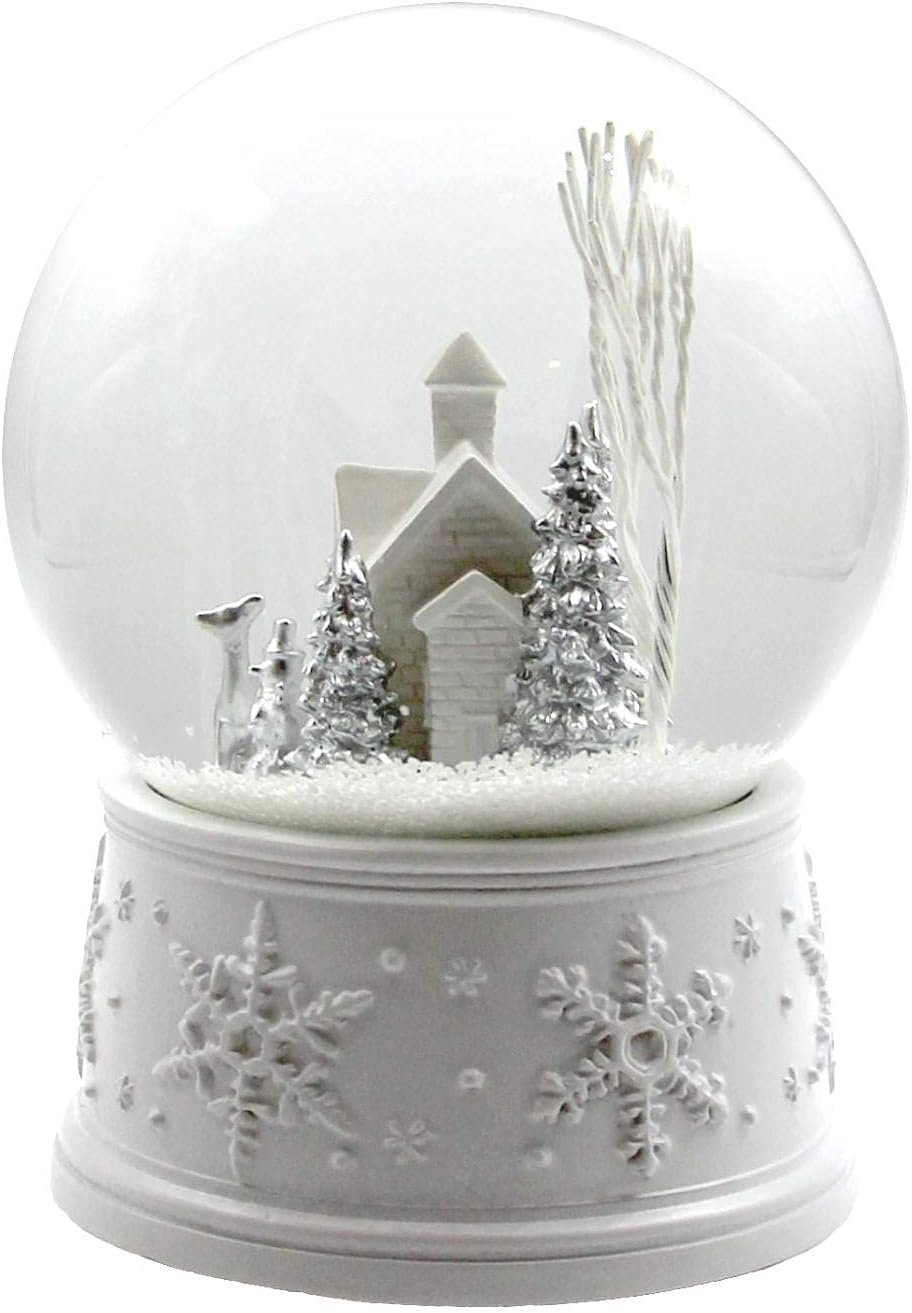 San Francisco Music Box White Christmas Musical Snow Globe