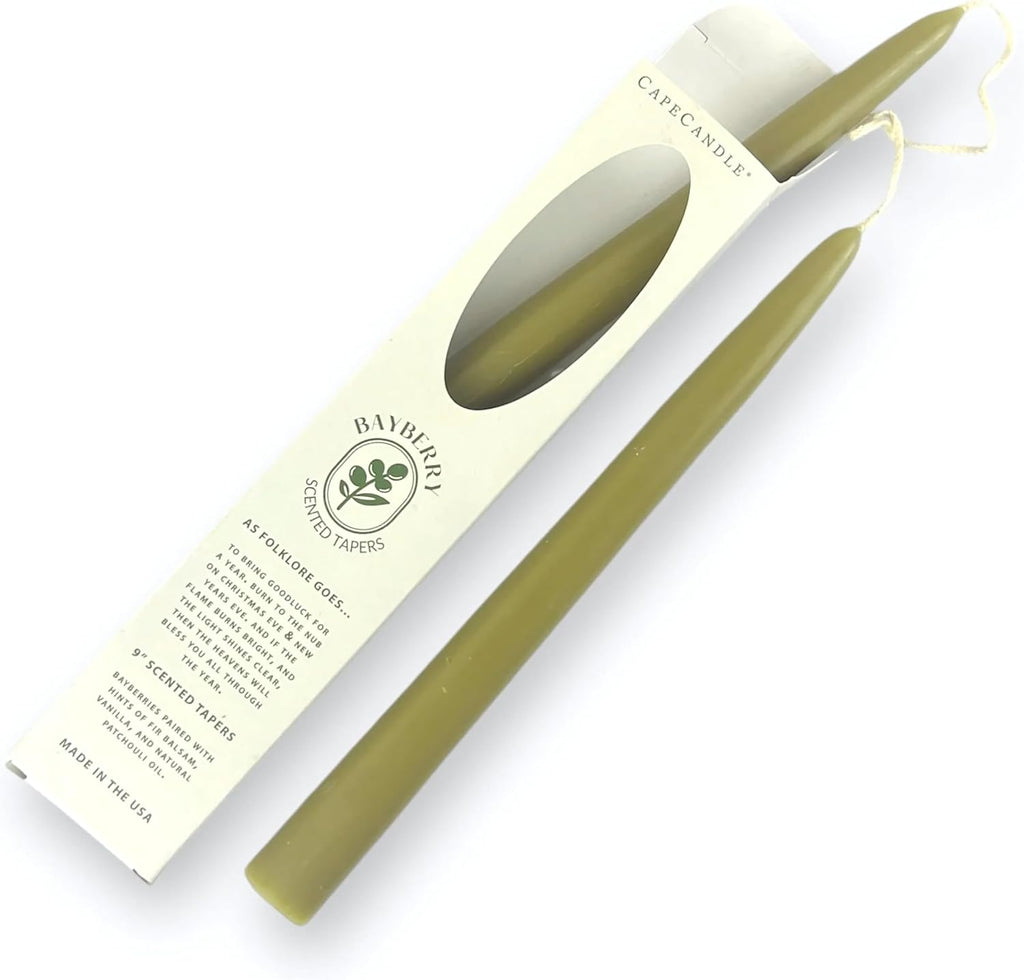 Scented Bayberry Tapers 9"