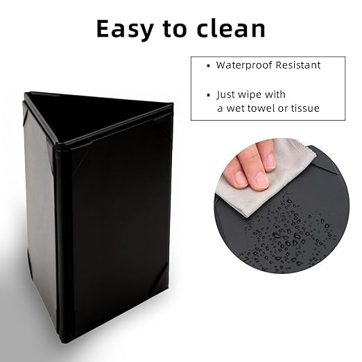 Menu Covers - Set of 10 Double-Sided Table Tent Cards for Restaurant, Dinner Party, and Bar Menus - Includes Bill Holder and Reserved Seating Signs - Easy to Clean and Foldable (20, 5"x7"Trifold)