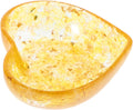 Mipcase Candle Stand with Natural Crystal Chips Resin Heart Shaped Handpolished Sturdy Decorative Bowl Unique Texture Resin Craft Candle Holder for Office and Home Decor