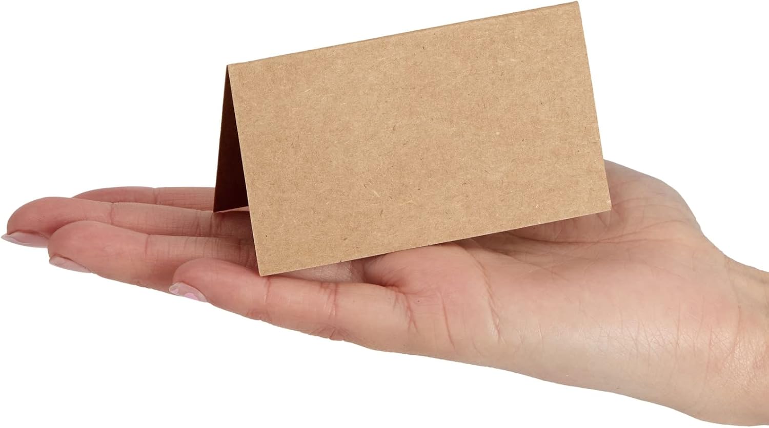Juvale 200 Pack Kraft Paper Place Cards for Table Setting - Blank Name Cards for Wedding Reception, Baby Shower, Table Numbers (3.5 x 2 In, Brown) - Placecards