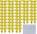 2.5" Hgzgch Yellow Satin Ribbon Bow for Gift Wrapping, Premade Bows for Crafts, Cake, Party Favors, Handmade Bows with Double-Sided Tape, Self Adhesive Gift Bows for Presents, Treats - 50pcs