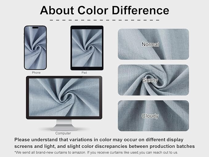 Vision Home Blue Pinch Pleated Semi Sheer Curtains Linen Blended Light Filtering Window Curtains 90 inch for Living Room Bedroom Pinch Pleat Drapes with Hooks 2 Panels 40" Wx90 L,Blueish Gray