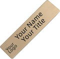 Stainless Steel Bronze Custom Name Tags with Pin or Magnet Adhesive Tape,Personalized,Customizable Name Tags,Custom ID Badge for Employee,Workers,Cops, Nurses, Doctors,Teachers(Rosegold)